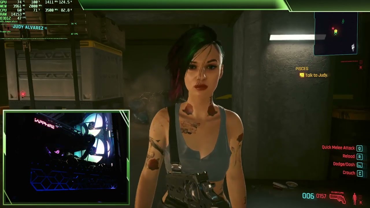 Cyberpunk 2077 – Tired and the room fan is going, RGB rig cam tonight!
