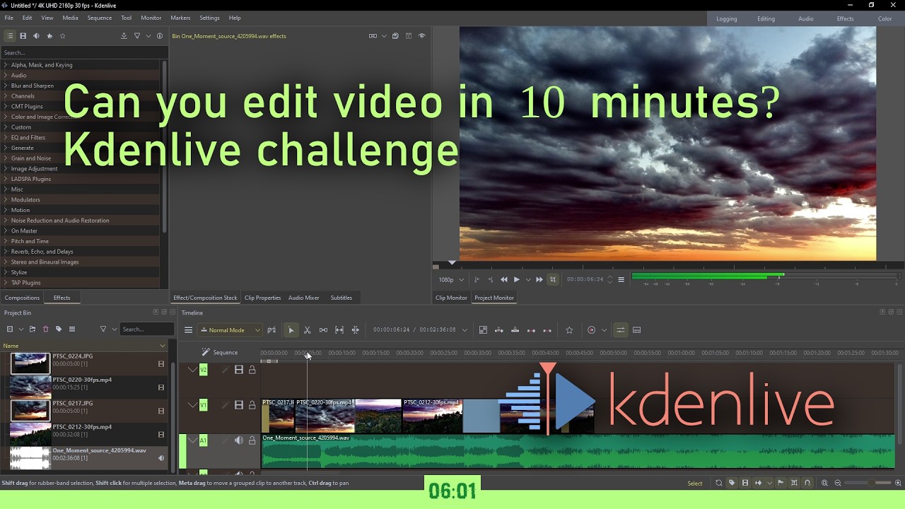 Can you edit video in 10 minutes? (Kdenlive challenge)